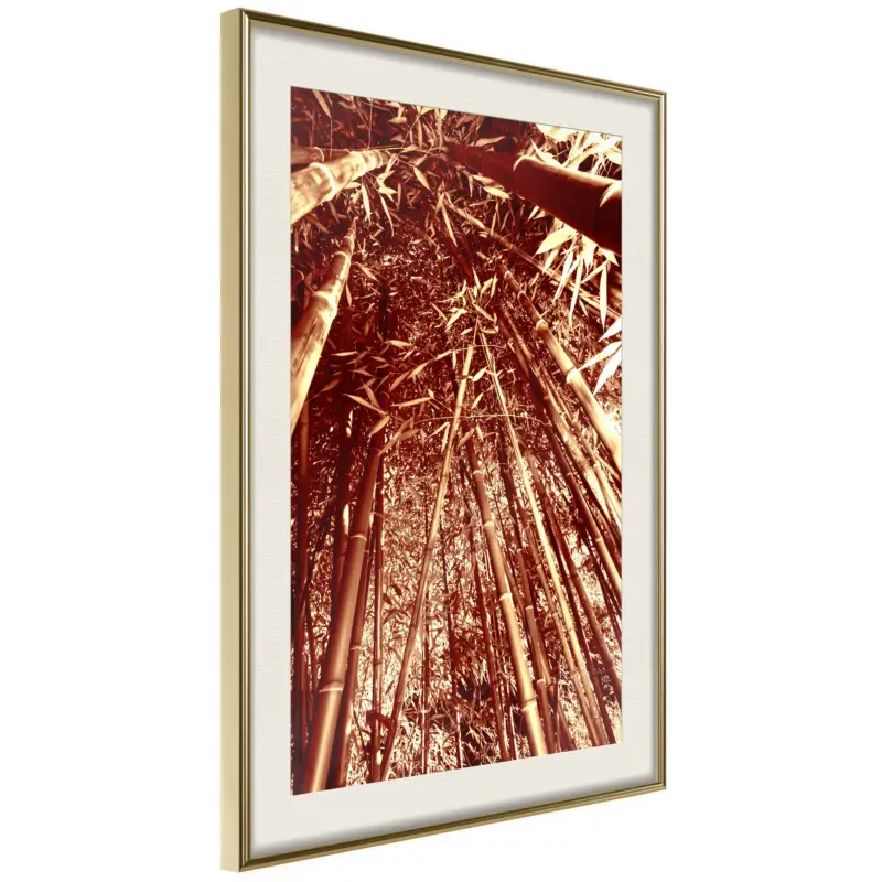 Achat Immédiat Poster - Asian Forest - goud passepartout - 40x60