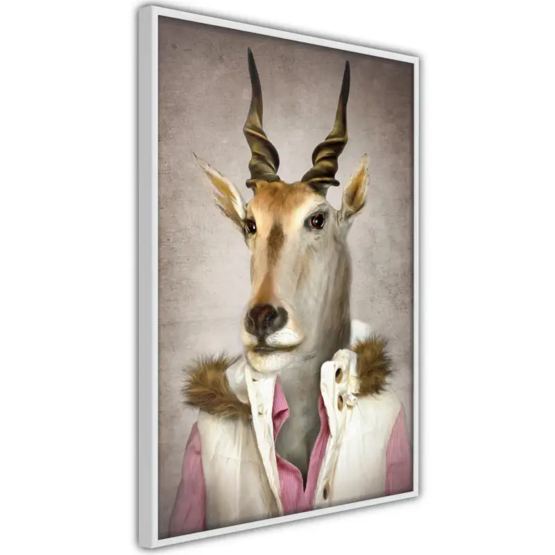 Vente Flash Poster - Animal Alter Ego: Antelope - wit - 30x45