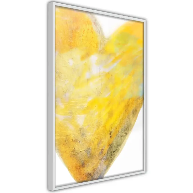 Achat Immédiat Poster - Amber Heart - wit - 30x45