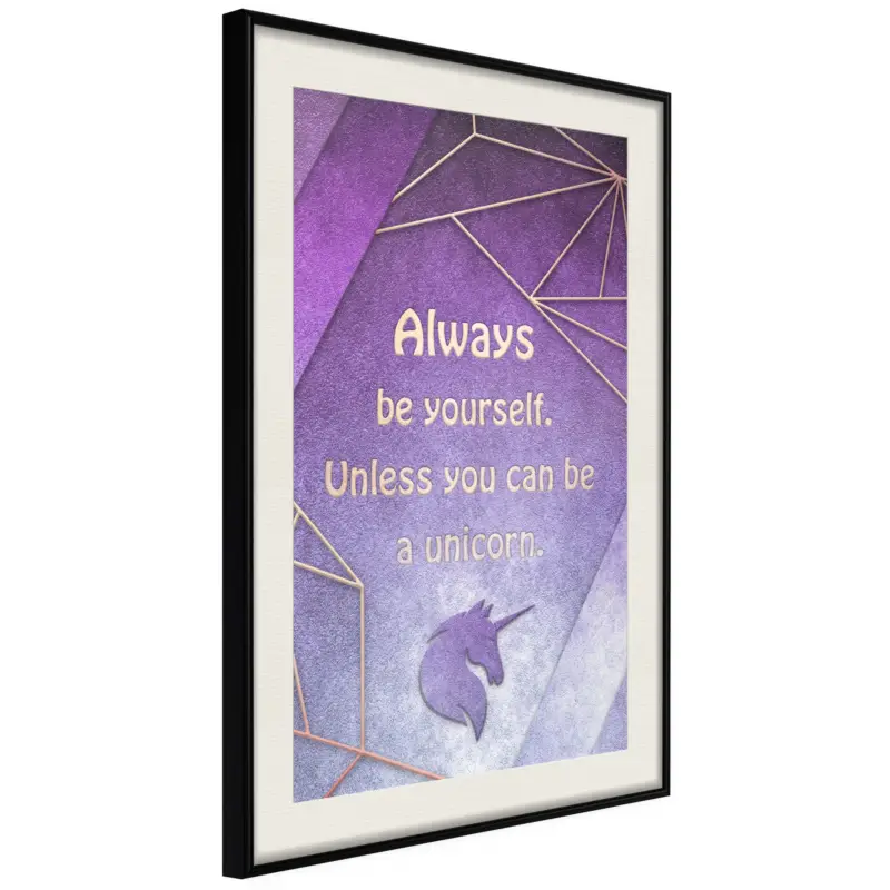 Achat Immédiat Poster - Always Be Yourself - zwart passepartout - 40x60