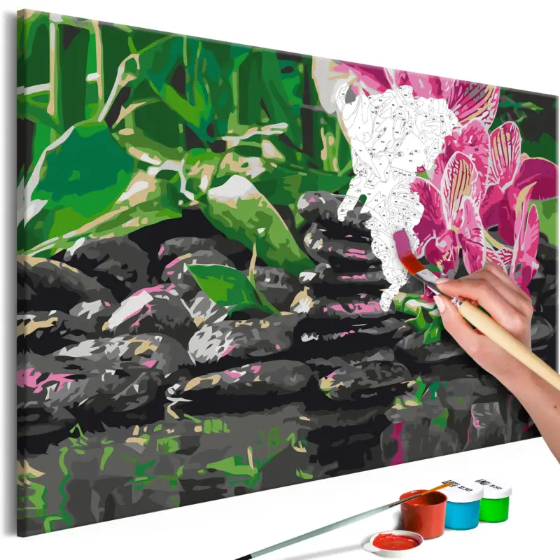 Vente Flash Doe-het-zelf op canvas schilderen - Zen Stones - 60x40