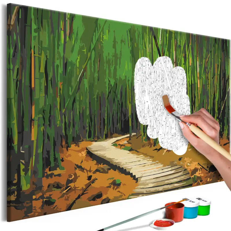 Commander Maintenant Doe-het-zelf op canvas schilderen - Wooden Path - 60x40