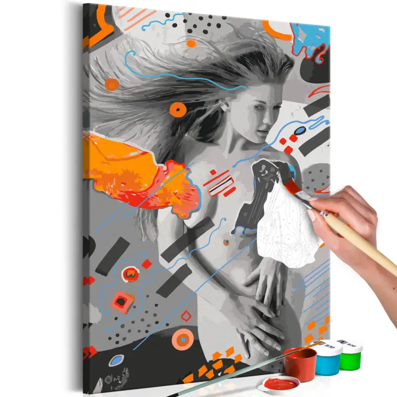 Bon Marché Doe-het-zelf op canvas schilderen - Wind in Hair - 40x60