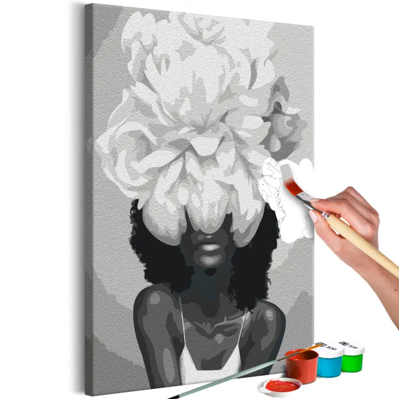 Satisfait Ou Remboursé Doe-het-zelf op canvas schilderen - White Flower - 40x60