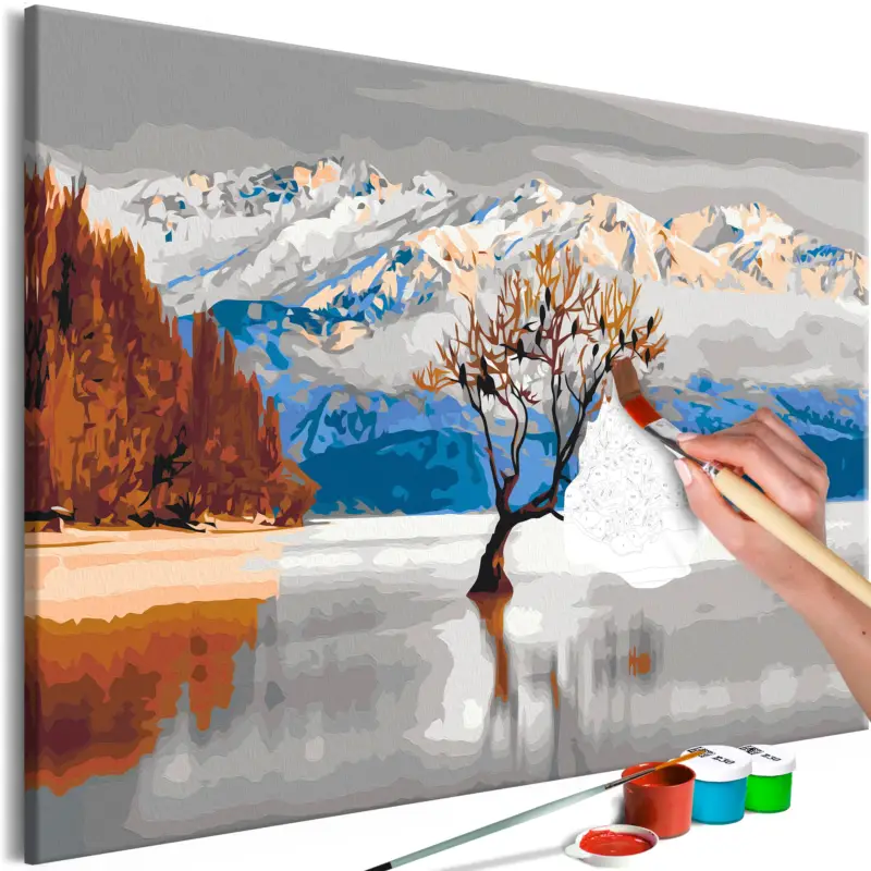 Super Prix Doe-het-zelf op canvas schilderen - Wanaka Lake - 60x40