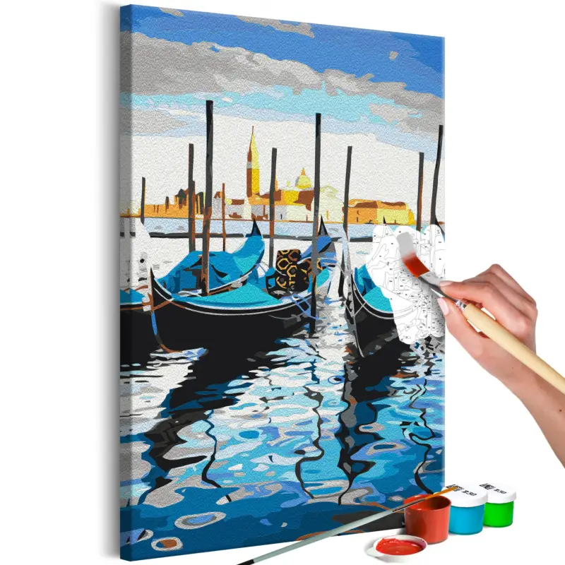 Commander Vite Doe-het-zelf op canvas schilderen - Venetian Boats - 40x60