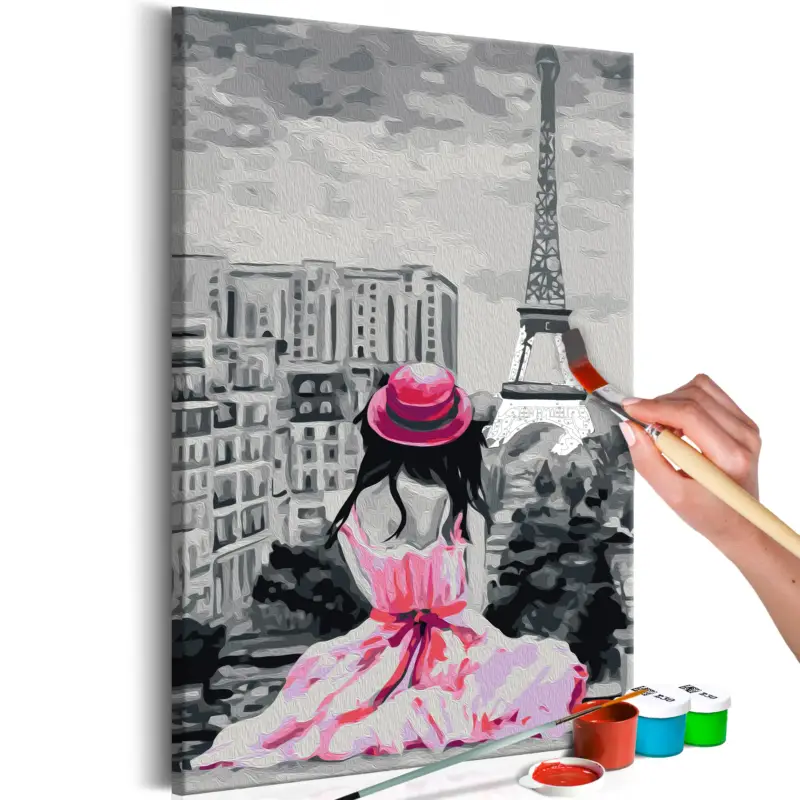 Seulement Aujourd’hui Doe-het-zelf op canvas schilderen - Paris - Eiffel Tower View - 40x60