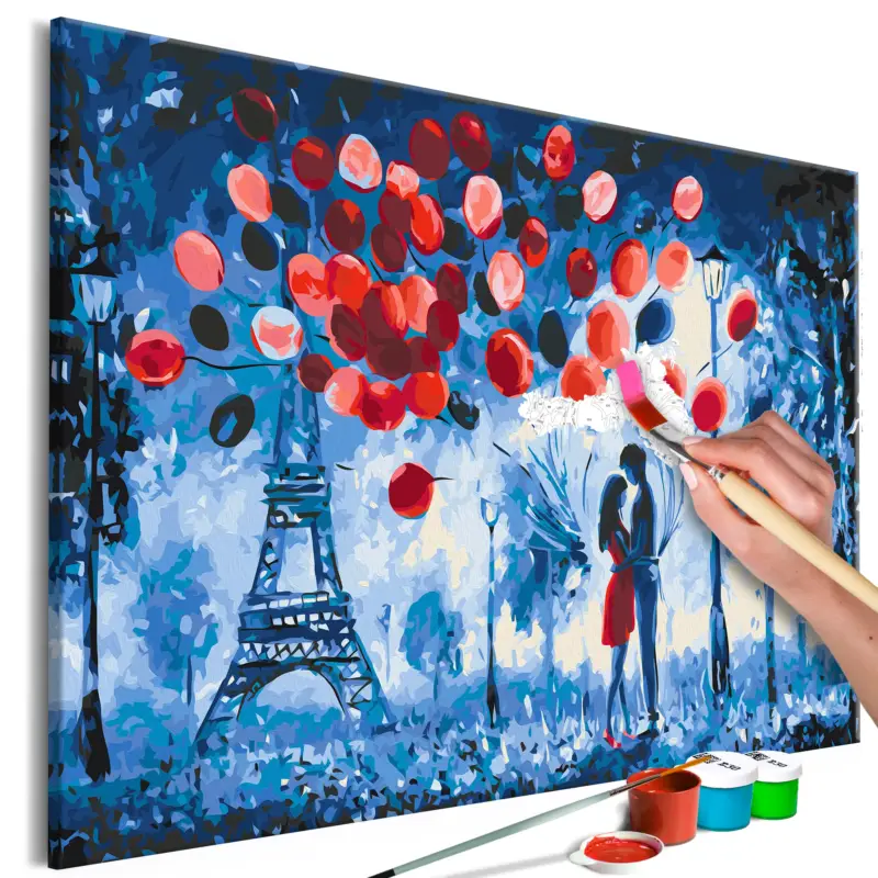 Certifié Doe-het-zelf op canvas schilderen - Night in Paris - 60x40