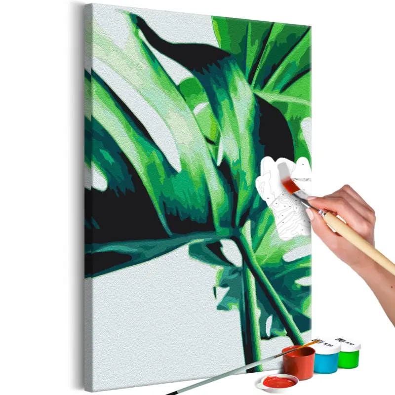 Acheter En Ligne Doe-het-zelf op canvas schilderen - Monstera Adansonii - 40x60