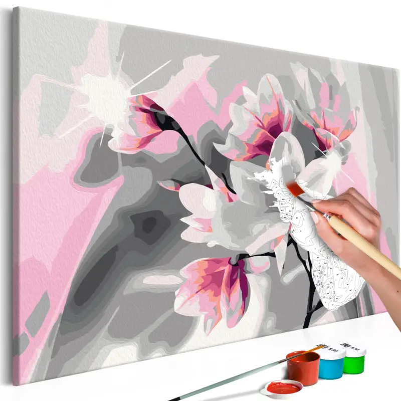 Seulement Aujourd’hui Doe-het-zelf op canvas schilderen - Magnolia (Grey Background) - 60x40