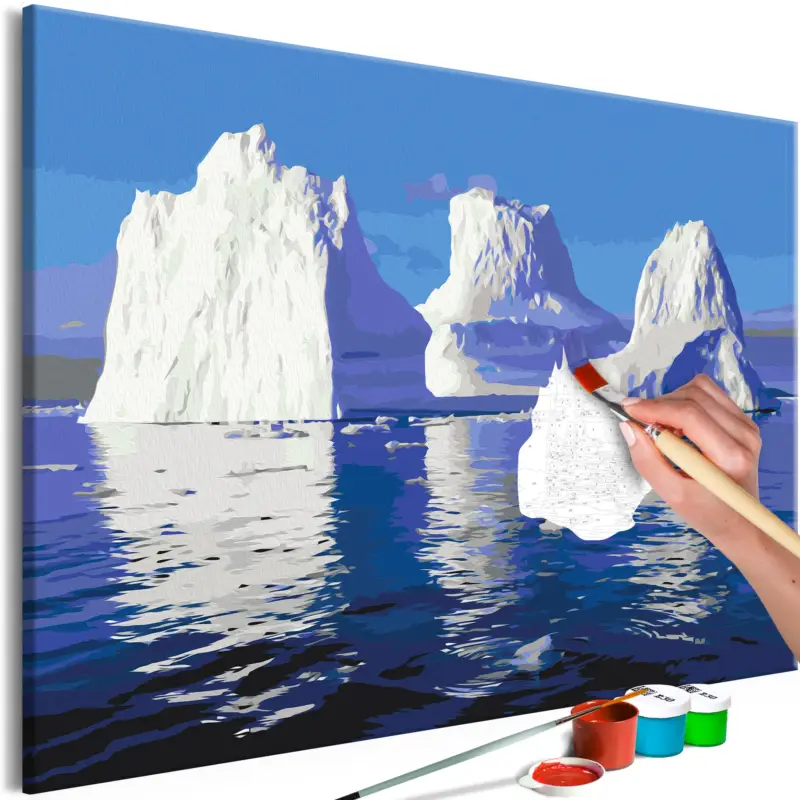 Usine Directe Doe-het-zelf op canvas schilderen - Iceberg - 60x40