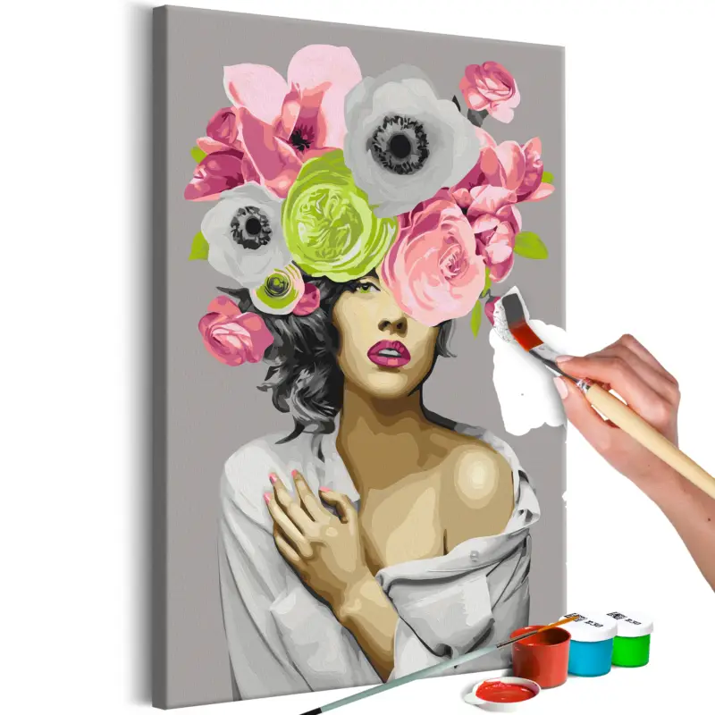 Solde Doe-het-zelf op canvas schilderen - Great Wreath - 40x60