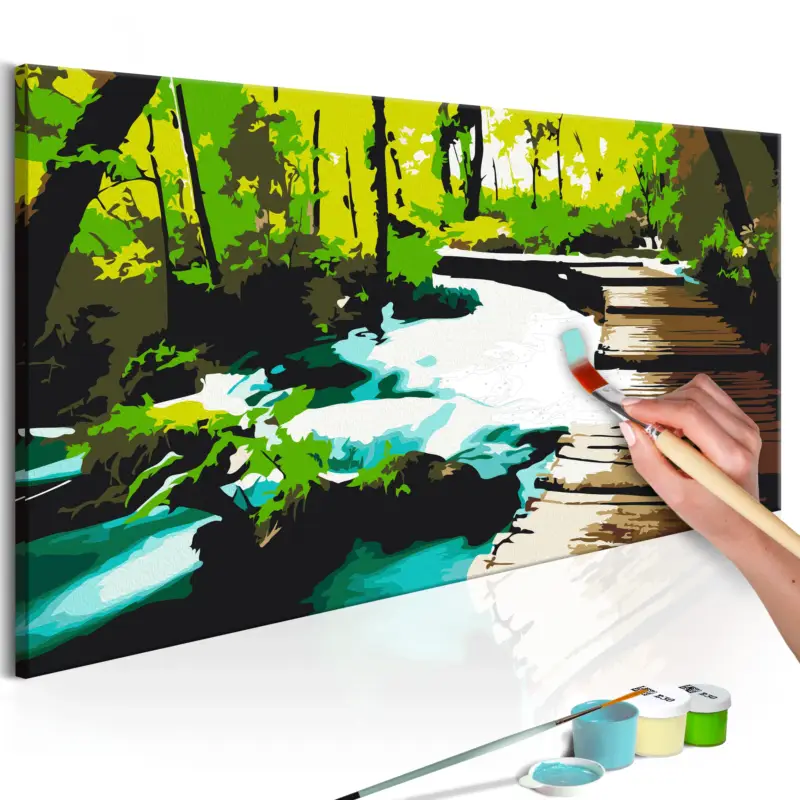 Bon Plan Doe-het-zelf op canvas schilderen - Footbridge - 100x40