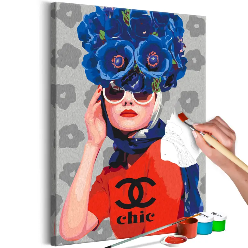 Bon Plan Doe-het-zelf op canvas schilderen - Floral Chic - 40x60