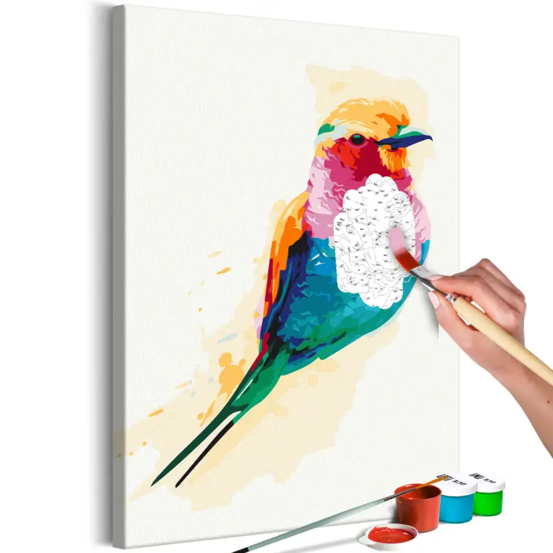 Bon Plan Doe-het-zelf op canvas schilderen - Exotic Bird - 40x60