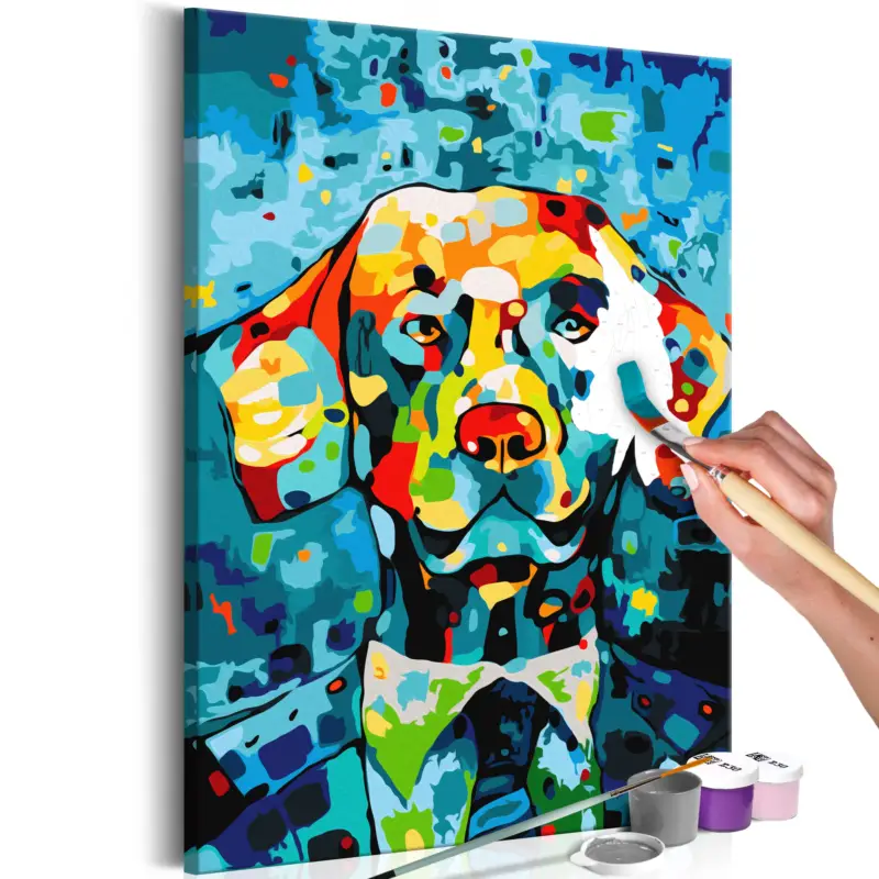 Acheter Direct Doe-het-zelf op canvas schilderen - Dog Portrait - 40x60
