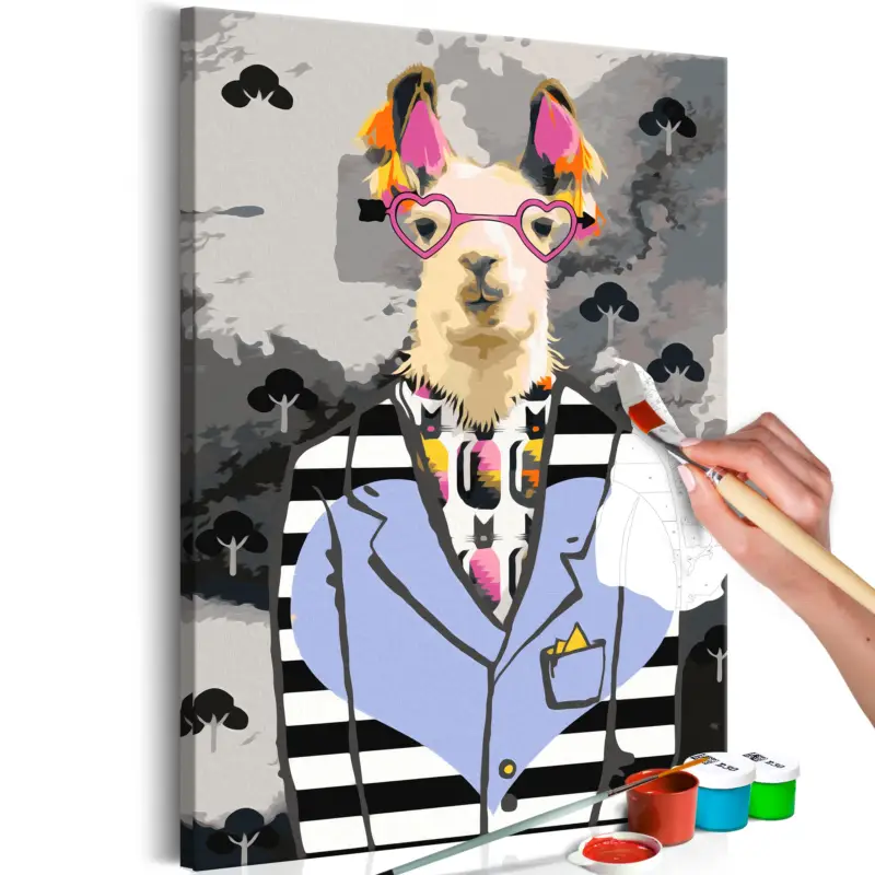 Affaire À Saisir Doe-het-zelf op canvas schilderen - Crazy Alpaca - 40x60