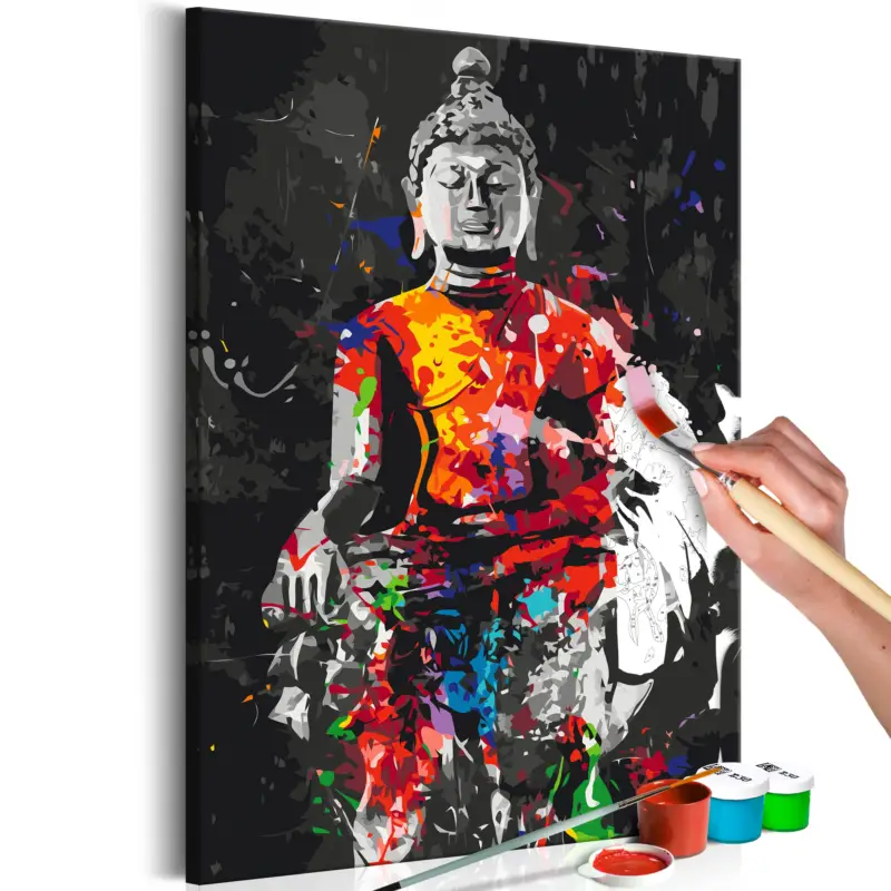 Commander Maintenant Doe-het-zelf op canvas schilderen - Buddha in Colours - 40x60