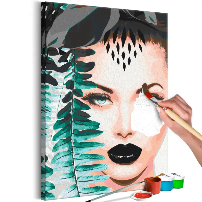 Usine Directe Doe-het-zelf op canvas schilderen - Black Lips - 40x60