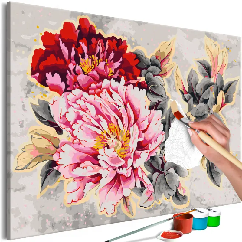 Commande En Gros Doe-het-zelf op canvas schilderen - Beautiful Peonies - 120x80