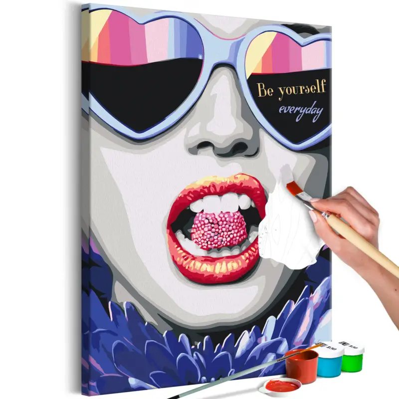 Vente Flash Doe-het-zelf op canvas schilderen - Be Yourself Everyday - 40x60