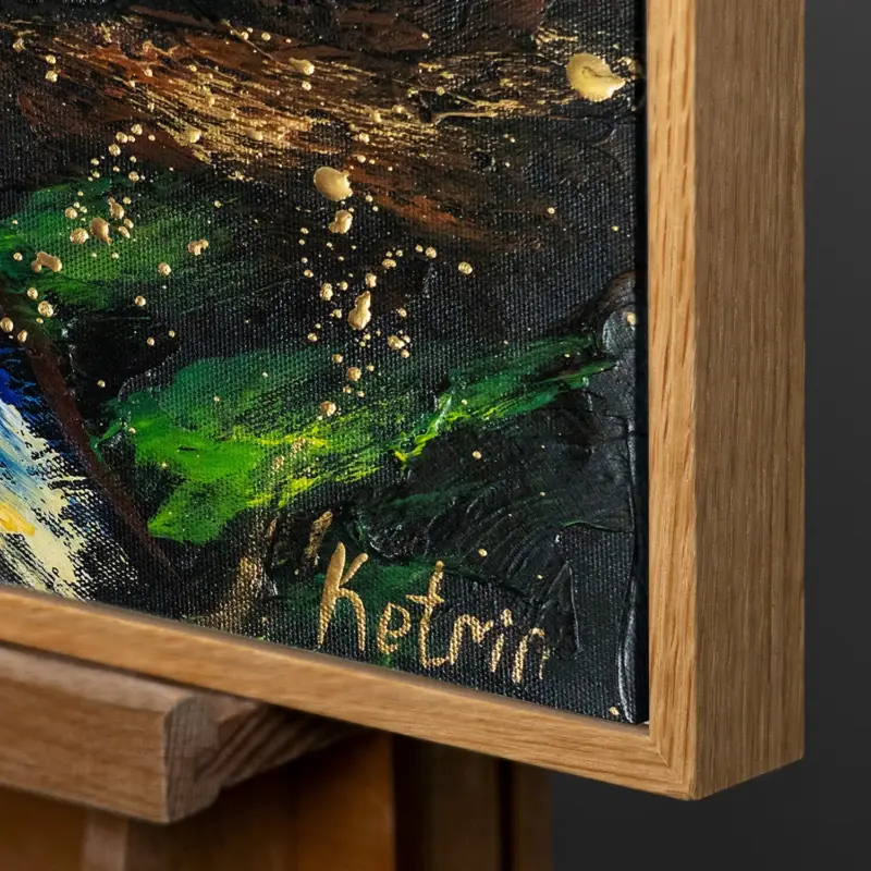 Textuur schilderij met bloemen "Pioenrozen" – Handgemaakt kunstwerk voor je huis - 120x60 / Natur Holz Rahmen Promotion