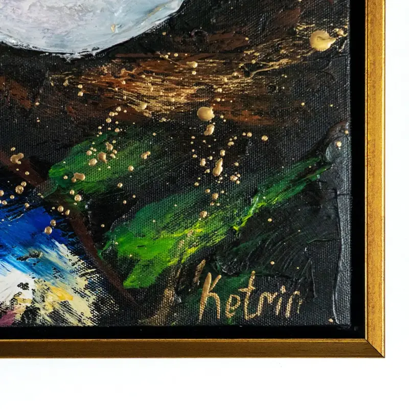 Remise Textuur schilderij met bloemen "Pioenrozen" – Handgemaakt kunstwerk voor je huis - 160x80 / Schwarz mit Gold Rahmen