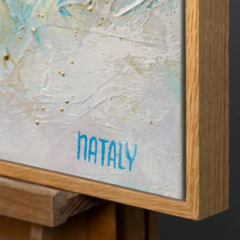 Abstracte Dieren Acryl "Leguaan" Handgeschilderd Kunstwerk - 160x80 Natur Holz Rahmen Vente Flash