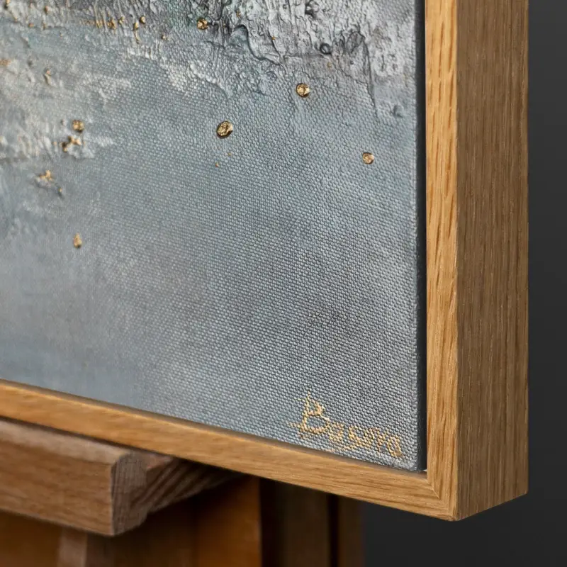 Schilderijen met acrylverf – Handgeschilderde kinderkamer schilderijen bos met lijst 120x60 cm - 120x60 Natur Holz Rahmen Meilleur Choix