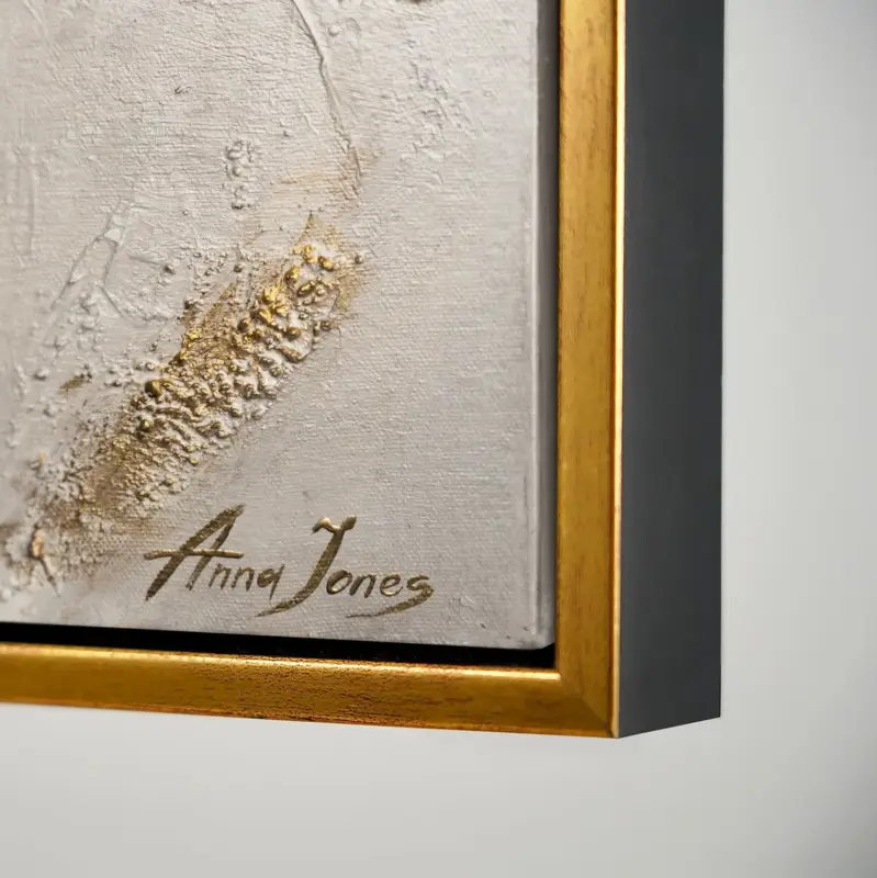 Wanddecoratie – Handgeschilderd modern kunstwerk op canvas met lijst – Levensboom - 120x80-zwart met gouden lijst Retour Gratuit