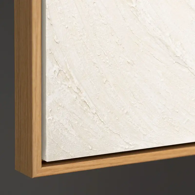 Abstract schilderij op canvas met spiraalstructuur in beige moderne wandkunst - 140x100 houten frame Nouvel Arrivage