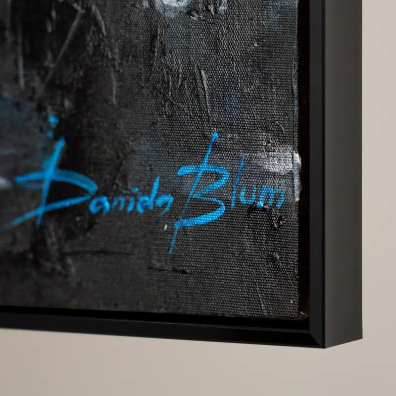 Wanddecoratie woonkamer bloemenschilderij met lijst "Sneeuwwitte madeliefjes" - 120x80cm met zwarte lijst Prix Choc