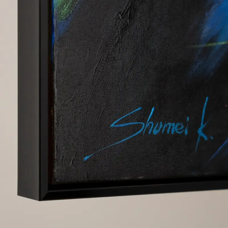 Wanddecoratie woonkamer moderne schilderijen met lijst "Veelkleurige manen" kleurrijke paarden - 140x100cm met zwarte lijst Super Prix