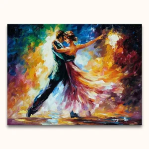 Achat Immédiat Delightful Waltz Panorama - Leonid Afremov signature - 160x120cm