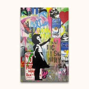 Achat Immédiat Banksy - Girl with Balloon 3 - 60x90cm