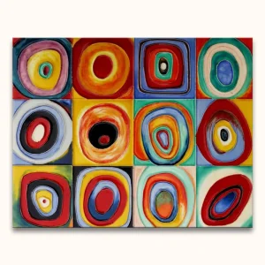 Wassily Kandinsky - Kleurstudie Kwadraten - 135x105cm Paiement Sécurisé