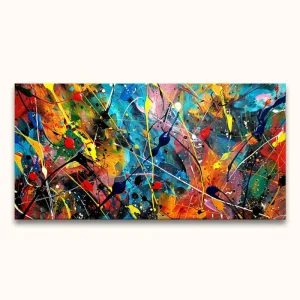 Achat Immédiat Jackson Pollock signature - Beach Days - 100x50cm