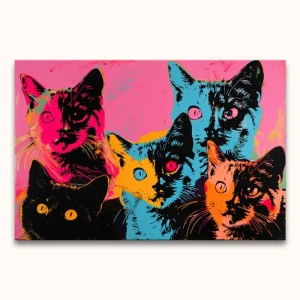 Acheter Direct Andy Warhol signature - Cats 2 - 180x120cm