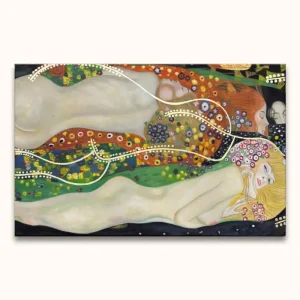 Achat Immédiat Gustav Klimt – Waterslangen - 120x80cm