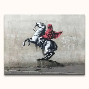 Achat Immédiat Banksy - Red Horseman - 150x120cm
