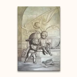 Abraham van Strij - Drie Engelen - 40x70cm Nouvelle Collection