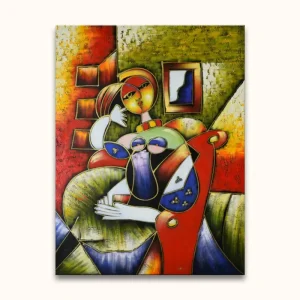 Achat Immédiat Picasso signature - Vrouw op Sofa - 30x40cm