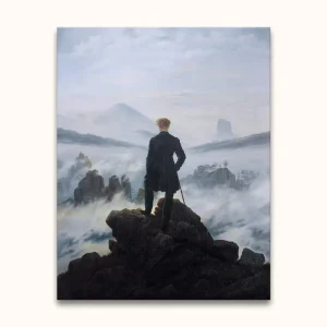 Achat Immédiat Caspar David Friedrich - Der Wanderer über dem Nebelmeer - 110x140cm