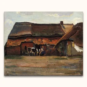 Achat Immédiat Piet Mondriaan - Brabantse Boerderij - 150x135cm