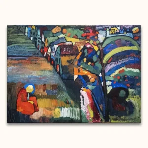 Achat Immédiat Wassily Kandinsky - Bild mit Häusern - 50x37cm