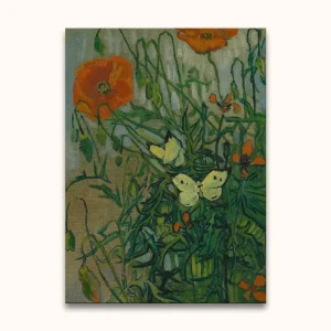 Achat Immédiat Vincent van Gogh - Butterflies and Poppies - 70x105cm