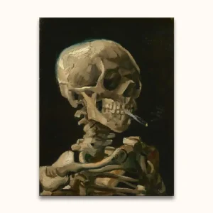 Achat Immédiat Vincent van Gogh - Kop van een Skelet met Brandende Sigaret - 60x90cm