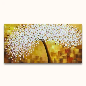 Zoete Kersbloesem – Dikke olieverf op canvas - 100x50cm Paiement Sécurisé