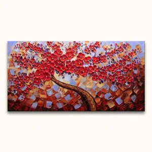 Zomerlinde in Bloei – Dikke olieverf op canvas - 100x50cm Livraison Gratuite