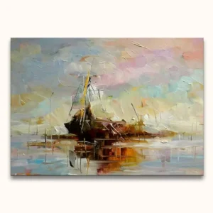 Windstil bij Ameland - Olieverf op canvas - 200x145cm Usine Directe